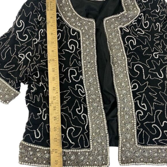 Vtg beaded cropped jacket / stand out from the crowd in this slik 1/2 sl… - Picture 10 of 10